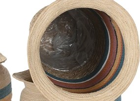 Set 4 suporturi pentru ghivece din fibră naturală cu accente multicolore, „Seychelles”