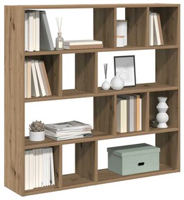 vidaXL Bibliotecă/Separator de cameră, Stejar artizanal, 105x24x102 cm
