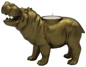 ​Suport lumanare Hippo auriu H14 cm