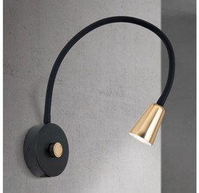 Orion DOTTY - Lampă de perete flexibilă dimmabilă 1xGU10/10W/230V negru/alamă