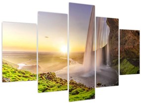 Tablou - Seljalandsfoss din spatele peșterii (150x105 cm)