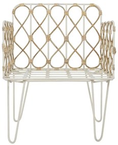 Scaun din metal si rattan, Roseraie