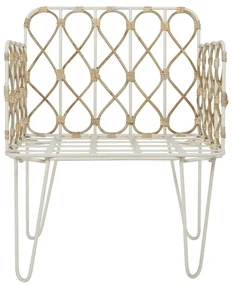 Scaun din metal si rattan, Roseraie