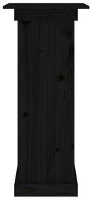 Suport pentru flori, negru, 40x40x90 cm, lemn masiv de pin Negru, 40 x 40 x 90 cm