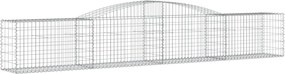 vidaXL Coș gabion arcuit 400x50x60/80 cm fier galvanizat