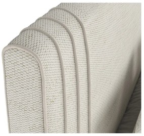 Pat matrimonial bej tapițat cu spațiu de depozitare 200x200 cm Musca – Maison de Rêve