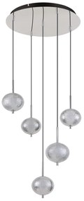 Lustră LED pe cablu Globo 16042-5HC AIDA 5xLED/6,6W/230V 3000K/4500K/6500K