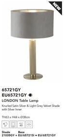 Veioza/Lampa de masa design decorativ London argintiu/gri