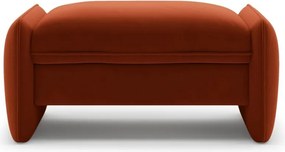 Taburet cărămiziu cu tapițerie din catifea Georgia – Micadoni