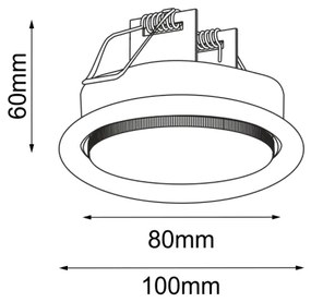 Brosline 3028 - Spot încastrat DROP 1xGX53/9W/230V negru
