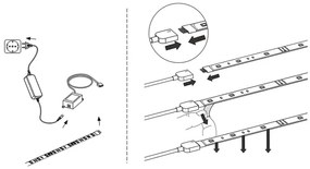 Bandă LED RGB Eglo 32741 3m STRIPE-C LED-RGB/11,4W/230V