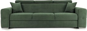 Canapea Extensibilă 3 locuri BELLAGIO, cu tetiere reglabile, 242x95x99 cm, Verde-Enjoy