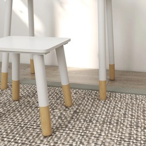 AIYAPLAY Set coafură pentru copii cu taburet, coafură 2 piese pentru copii de la 3 la 6 ani - alb | Aosom Romania