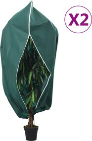 vidaXL Huse de plante din fleece cu fermoar 2 buc. 70 g/m² 3,14x2,5 m