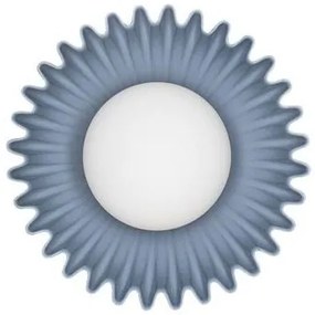 Aplica decorativa ceramica blue gri, sticla alb, PETEL