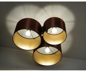 Lustră aplicată Duolla ROLLER TRIO SHINY 3xE27/15W/230V cupru/auriu