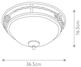 Plafonieră Elstead PB-F-A-BLACK PEMBROKE 2xE27/60W/230V