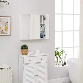 Dulap de baie cu oglindă SKY, alb