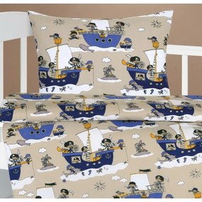 Bellatex Lenjerie de pat din bumbac Agata Sailoralbastru 90 x 135 cm, 45 x 60 cm