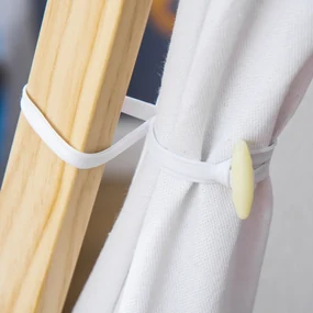 HOMCOM Cort Teepee Indian pentru Copii 3-6 Ani, Spațiu de Joacă Interior/Exterior cu Ușă și Fereastră, 130x111x136cm, Gri și Alb | Aosom Romania