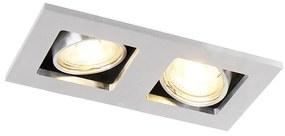 Spot integrat din oțel dreptunghiular cu 2 lumini - Qure