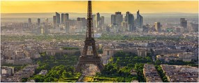 Tablou - Panorama Parisului (120x50 cm)