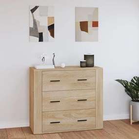 vidaXL Dulap, stejar sonoma, 80x33x70 cm, lemn compozit