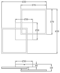 Plafonieră LED dimabilă BARD LED/52W/230V 3000K auriu Fabas Luce 3394-65-225