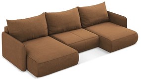 Colțar portocaliu extensibil/cu spațiu de depozitare Nanea – Makamii