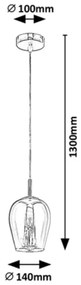 Lustra / Pendul design modern Petunia crom/fumuriu