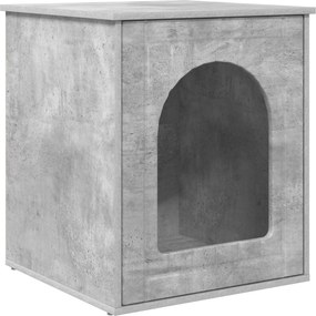 vidaXL Casa pentru pisici Beton 53 x 52 x 62 cm Lemn compozit