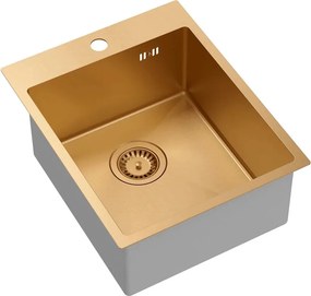 Chiuveta inox incastrata Quadron Unique Russel 90 cupru 40x50 cm