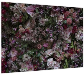 Tablou - Perete de flori (70x50 cm)