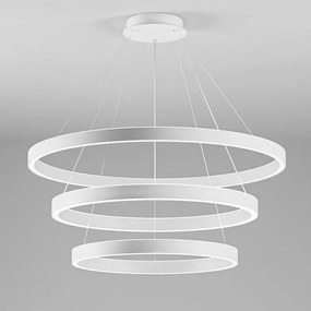 Lustra LED circulara cu 3 inele 96/80/60cm CRISEIDE, alb, negru sau auriu