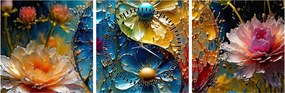 Tablou - Armonie și echilibru (cu ceas) (90x30 cm)