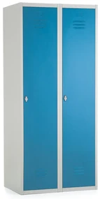 Dulap metalic, 80 x 50 x 180 cm, blocare, albastru - ral 5012