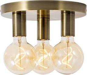 Plafonieră inteligentă rotundă bronz incl. 3 Wifi G95 - Facil