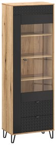 Vitrină Botones 1 (stejar evoke + negru) . 1116768