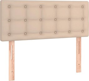 vidaXL Tăblie de pat, cappuccino, 80x5x78/88 cm, piele ecologică