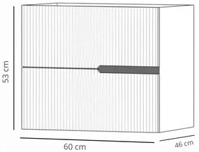 Mobilier pentru lavoar pe blat, finisaj riflat, 60 cm, verde Fluminia Malta 60 cm