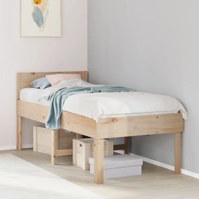 vidaXL Cadru pat fără saltea, 90x190 cm, lemn masiv de pin