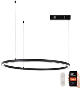 Lustră LED dimabilă pe cablu Immax NEO 07215L FINO 60W/230V 80 cm negru Tuya + telecomandă