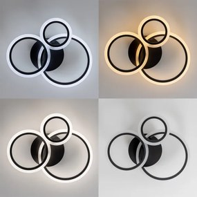 Lustră LED dimabilă aplicată Brilagi ORBITS LED/40W/230V 3000-6500K negru + telecomandă