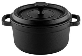 Cratita din fonta Muhler Tika MR-2048CI, 20x10 cm, 2 L, Inductie, Negru