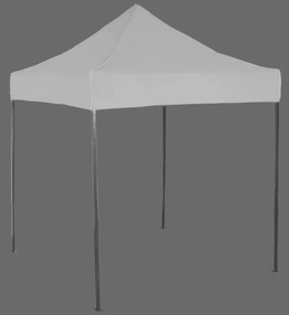 Pavilion de grădină 2x2m – din oțel, Fără pereţi laterali, Gri / antracit