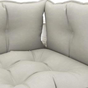 Set mobilier gradina din paleti, 7 piese, perne gri taupe, lemn taupe and white, 1