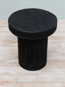 Masuta laterala, din rattan, black Barbade