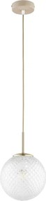Brilagi - Lustru suspendat pe cablu STELLA 1xE27/60W/230V Ø 18 cm bej/auriu