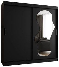 Dulap de haine 200 cm Ulta (Negru). 1126330
