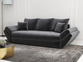 Canapea extensibilă dumonde cu ladă de depozitare si sezut confortabil din spuma high-density, Loana Ambience Grey 250x100 cm